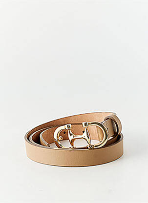 Ceinture tissage simili-cuir marron SANS MARQUE femme