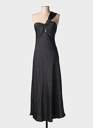 Robe longue sans manche sans manche noir MANGO femme