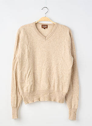Pull tissage chiné manches longues beige GOBI femme