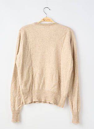 Pull tissage chiné manches longues beige GOBI femme
