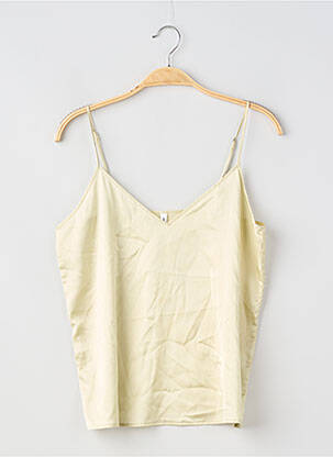 Top manches bretelles ajustables fines bretelles jaune SAMSOE & SAMSOE femme