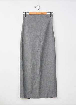 Jupe longue fermeture zippée au dos gris ZARA femme