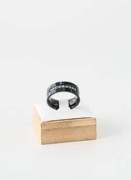 Bague ornement oxyde de zirconium noir TATA GISELE homme