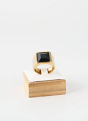 Bague ornement pierre noir TATA GISELE homme