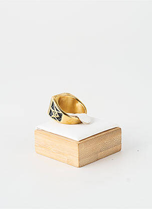 Bague ornement pierre noir TATA GISELE homme