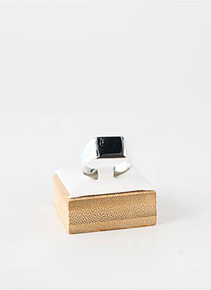 Bague ornement pierre noir TATA GISELE homme