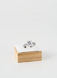 Bague ornement oxyde de zirconium argent TATA GISELE femme