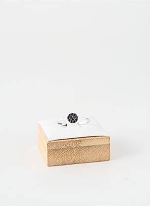 Bague matériaux argent noir TATA GISELE femme