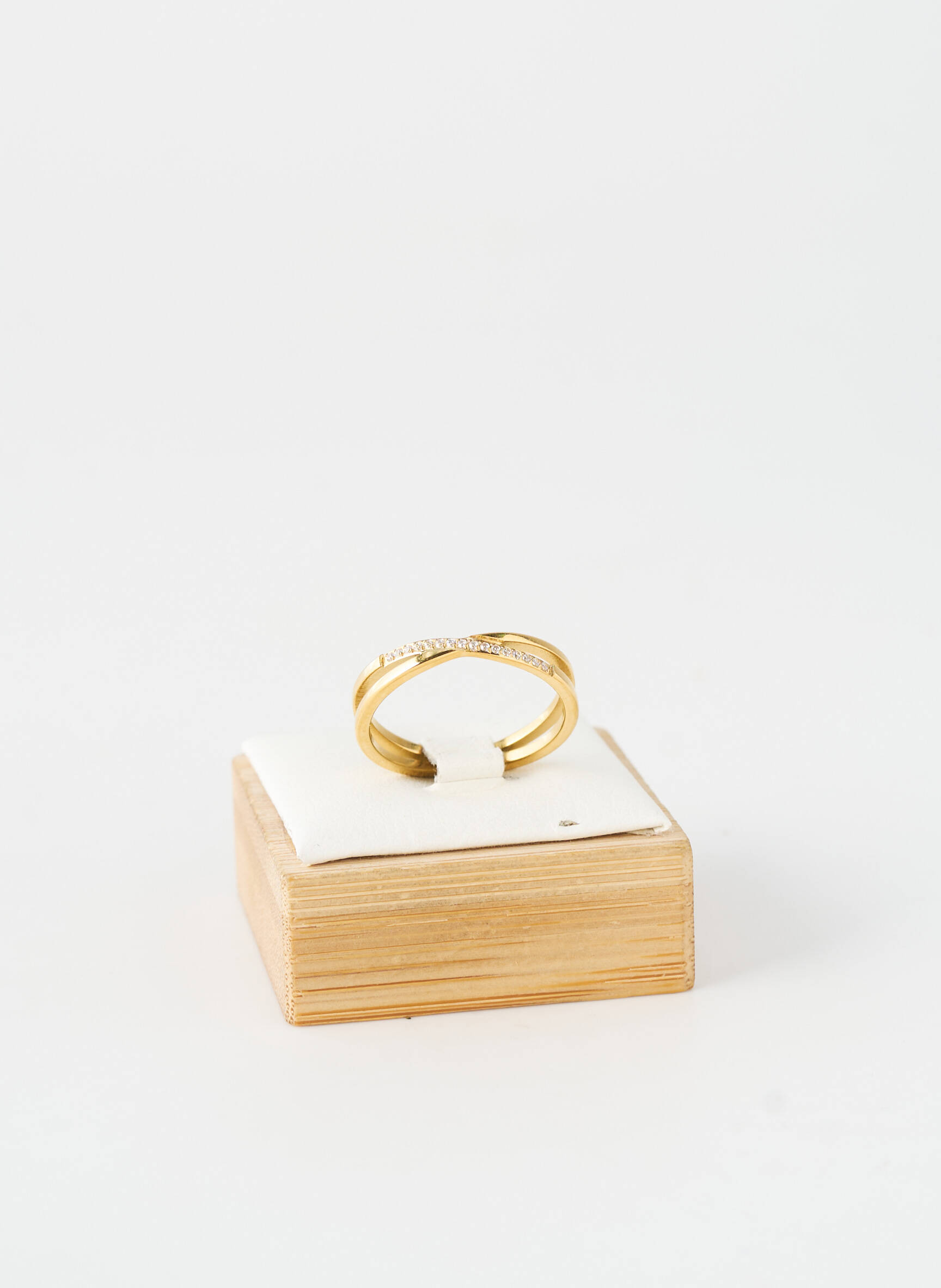 Bague ornement oxyde de zirconium or TATA GISELE femme
