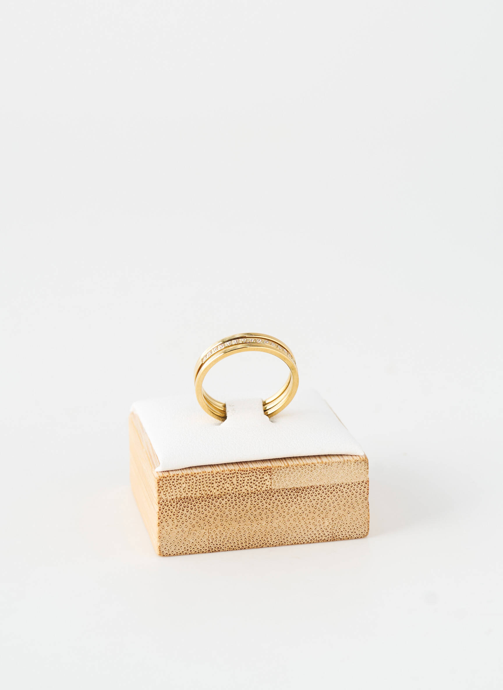 Bague ornement oxyde de zirconium or TATA GISELE femme