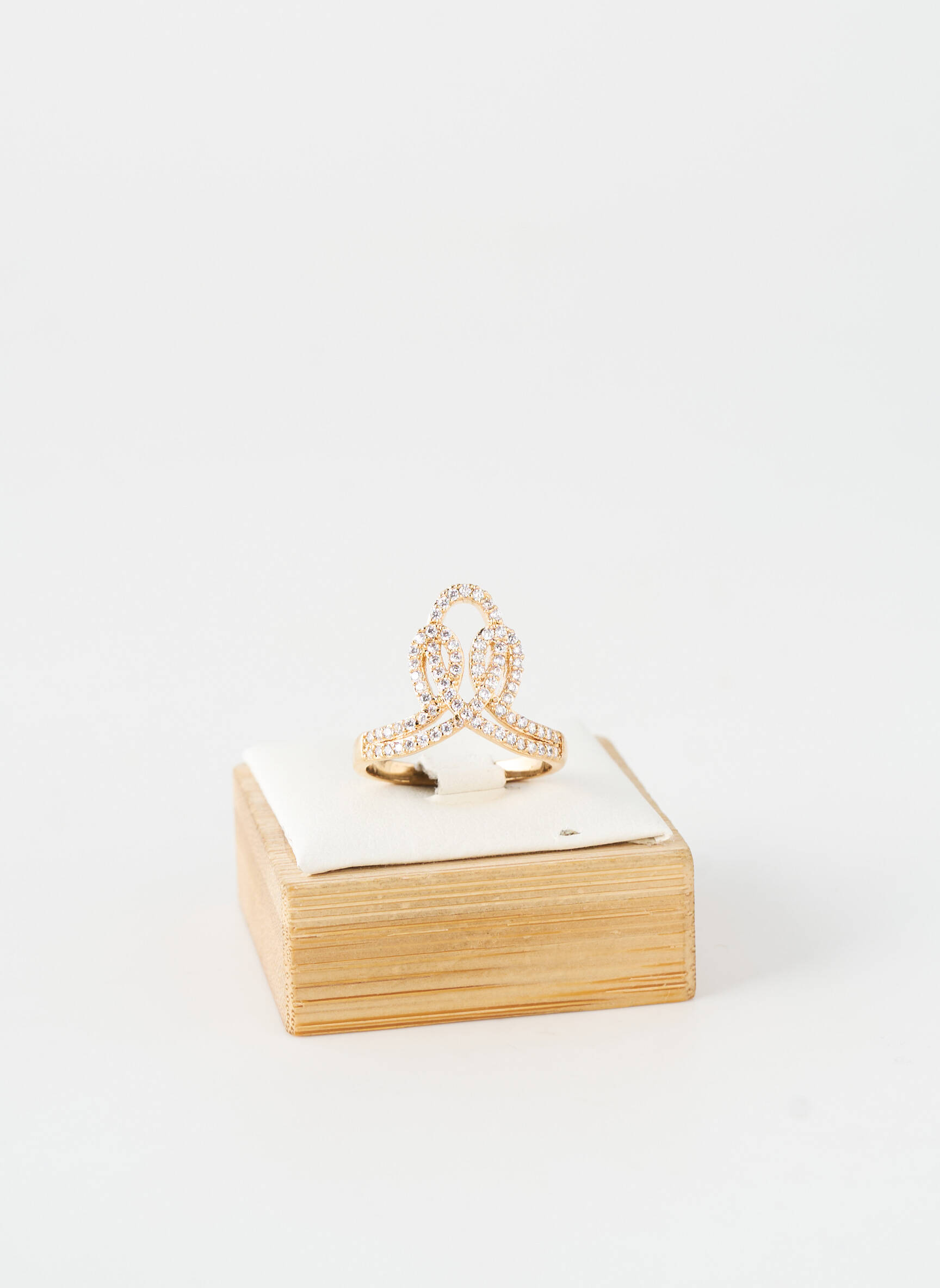 Bague ornement oxyde de zirconium or TATA GISELE femme