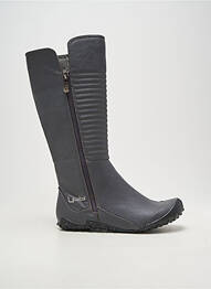 Bottes bout rond talon plat jusqu'à 3cm gris LES P'TITES BOMBES femme