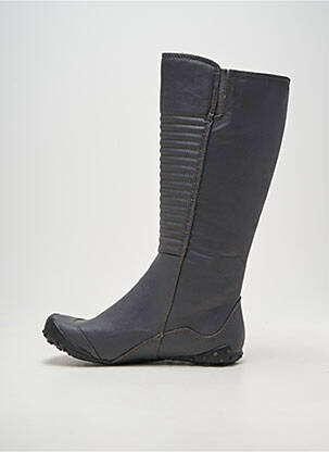Bottes bout rond talon plat jusqu'à 3cm gris LES P'TITES BOMBES femme