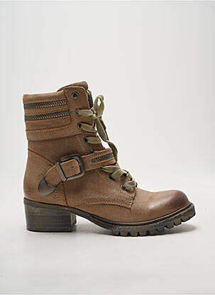 Bottines/boots talon bas talon de 4 à 6cm marron PAR UN MATIN D'ETE femme