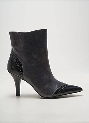 Bottines/boots tissage satiné talon de 7 à 9cm gris TOO MUCH femme