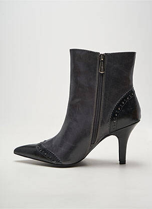 Bottines/boots tissage satiné talon de 7 à 9cm gris TOO MUCH femme