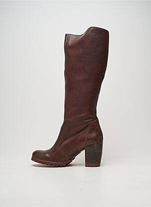 Bottes talon bottier talon de 7 à 9cm marron KARSTON femme