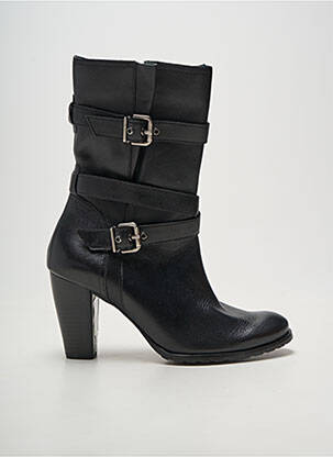 Bottines/boots tissage satiné talon de 7 à 9cm noir KARSTON femme