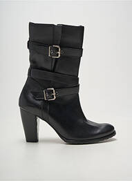 Bottines/boots tissage satiné talon de 7 à 9cm noir KARSTON femme