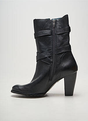 Bottines/boots tissage satiné talon de 7 à 9cm noir KARSTON femme