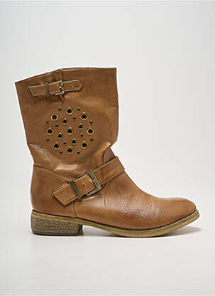 Bottines/boots talon bas talon plat jusqu'à 3cm marron LES P'TITES BOMBES femme