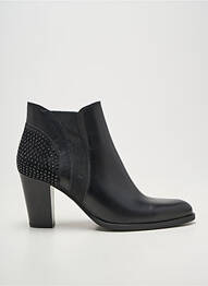 Bottines/boots tissage satiné talon de 7 à 9cm noir MYMA femme