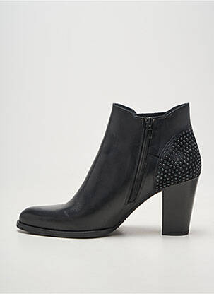 Bottines/boots tissage satiné talon de 7 à 9cm noir MYMA femme