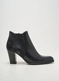 Bottines/boots tissage satiné talon de 7 à 9cm noir MYMA femme