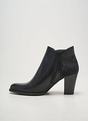 Bottines/boots tissage satiné talon de 7 à 9cm noir MYMA femme