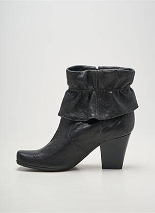 Bottines/boots tissage satiné talon de 7 à 9cm noir ILARIO FERUCCI femme