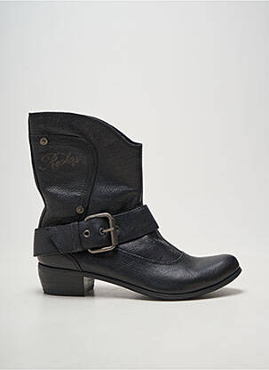 Bottines/boots tissage satiné talon de 4 à 6cm noir REPLAY femme