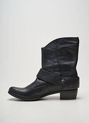 Bottines/boots tissage satiné talon de 4 à 6cm noir REPLAY femme