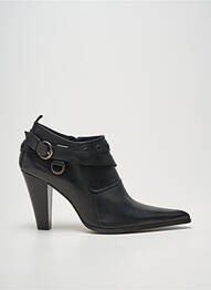 Bottines/boots tissage satiné talon haut de 10cm et plus noir PASTELLE femme