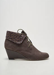 Bottines/boots bout rond talon de 4 à 6cm gris MADISON femme