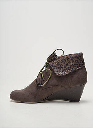 Bottines/boots bout rond talon de 4 à 6cm gris MADISON femme