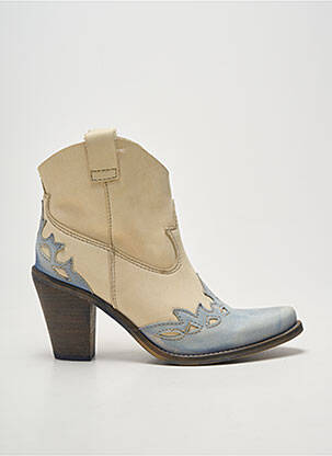 Bottines/boots bout pointu talon de 7 à 9cm bleu FELMINI femme