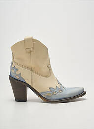 Bottines/boots bout pointu talon de 7 à 9cm bleu FELMINI femme