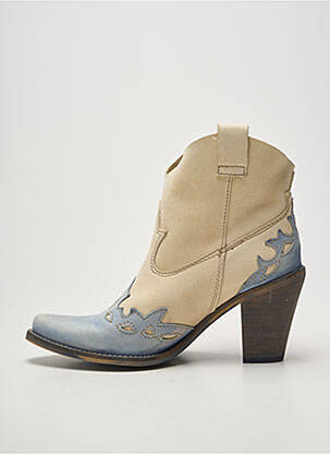 Bottines/boots bout pointu talon de 7 à 9cm bleu FELMINI femme