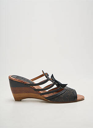 Mules/sabots bout ouvert talon de 7 à 9cm noir DIA NOIR femme