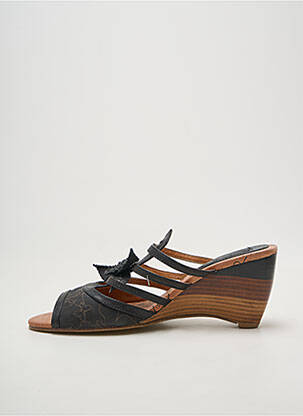 Mules/sabots bout ouvert talon de 7 à 9cm noir DIA NOIR femme