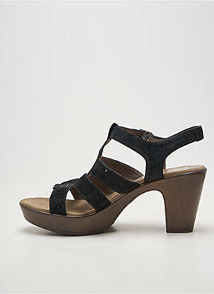 Sandales/nu pieds semi compensé talon de 7 à 9cm noir BZ BIS femme