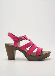 Sandales/nu pieds semi compensé talon de 7 à 9cm rose BZ BIS femme