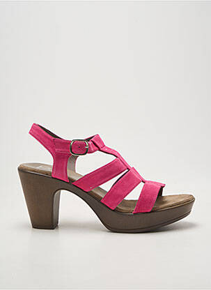 Sandales/nu pieds semi compensé talon de 7 à 9cm rose BZ BIS femme