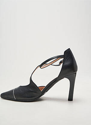 Escarpins tissage satiné talon de 7 à 9cm noir HISPANITAS femme