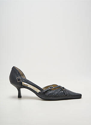 Escarpins tissage satiné talon de 4 à 6cm noir MADISON femme