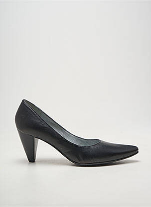 Escarpins tissage satiné talon de 7 à 9cm noir MADISON femme