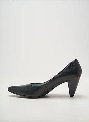 Escarpins tissage satiné talon de 7 à 9cm noir MADISON femme