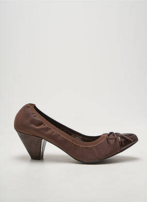 Escarpins cubain talon de 4 à 6cm marron LES P'TITES BOMBES femme