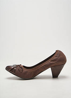 Escarpins cubain talon de 4 à 6cm marron LES P'TITES BOMBES femme