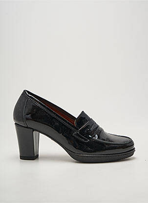 Mocassins matière lisse talon de 7 à 9cm noir KARSTON femme